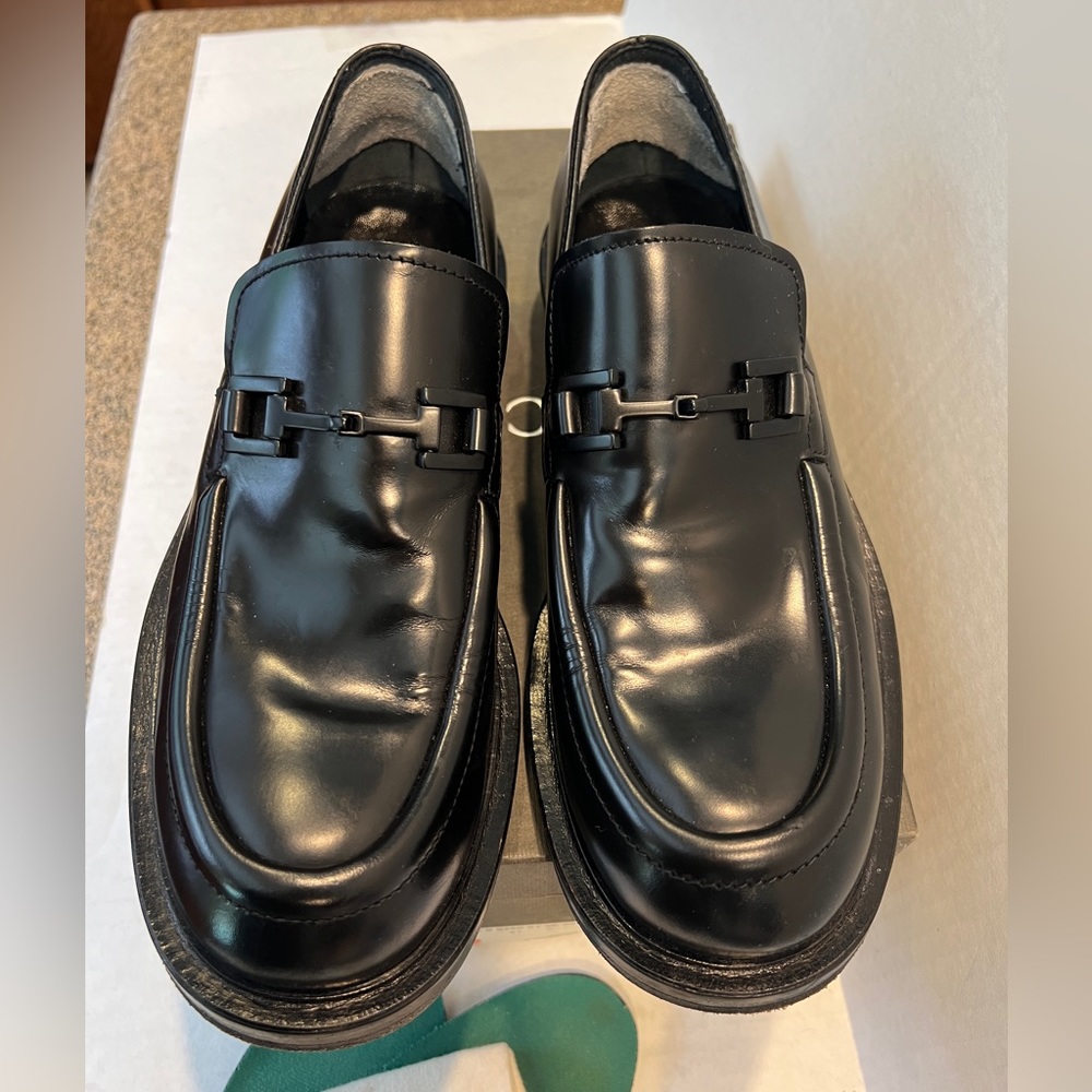 Gucci Mens Black Mocassino Pelle Mors
